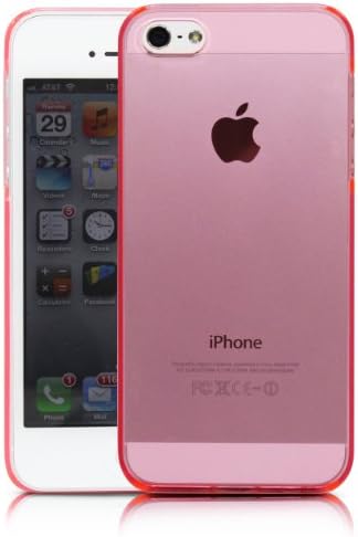 LUVVITT [Crystal View Hard Shell Anti-Scratch Transparent Clear Back Hard Case for iPhone 5 / 5S (Retail Packaging) - Crystal Clear Pink