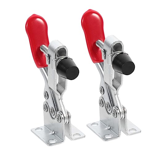 FOYTOKI 2pcs Quick Assembly Press Clip Horizontal Toggle Clamp Diy Push Clamp Zinc Plated for Sheet