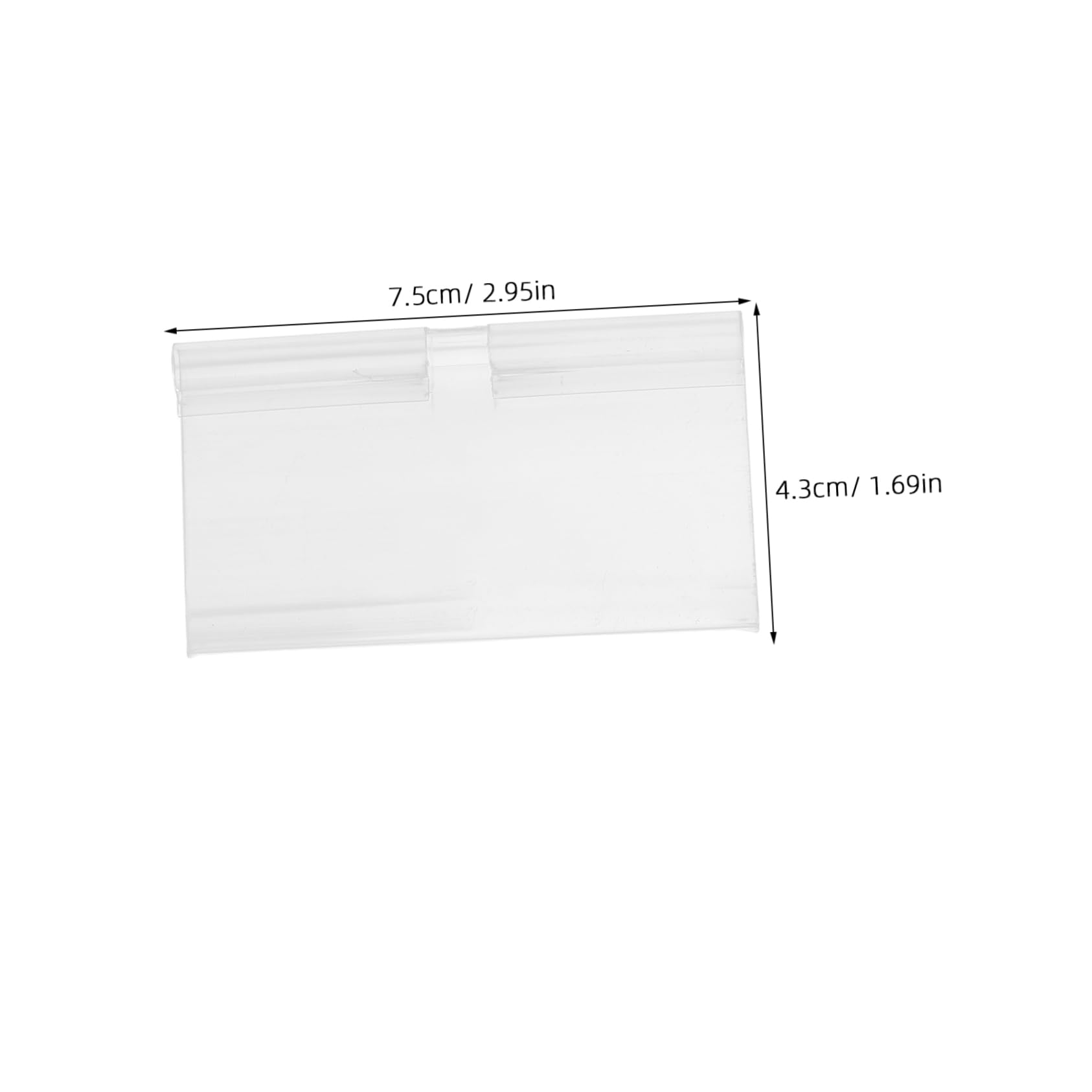 Homoyoyo Supermarket Shelf Display Rack 50pcs Plastic Tag Signs Tag Holder Clip for Retail Environments