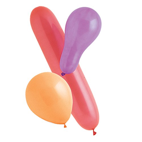 Assorted Colors & Shapes Party Balloons - Pack of 100 - Vibrant Large Balloons for Celebrations & Events
