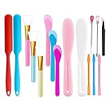 16 Pack Silicone Stir Sticks Epoxy Resin Silicone Spatula Brush Mixing Spoon Stirring Tool Silicone...