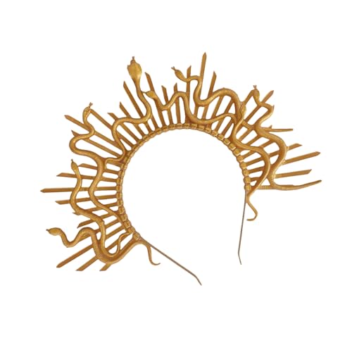 多目的エレガントなメデューサヘビクラウンかぶと髪の装飾ハロウィンや仮面舞踏会の衣装着用メデューサのかぶと