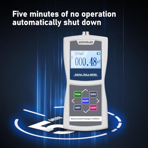 Image of GOYOJO Digital Gauss Meter (2400mT /24000Gs), High Accuracy Magnetic Field Tester for DC Magnet Measurement, Permanent Magnets, Motors, Speakers, and Industrial Applications, ±1% Accuracy
