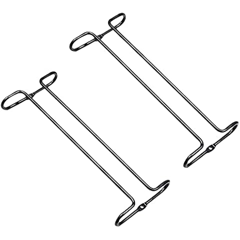 Dzmuero Wine Glass Holder, Wine Glass Rack, Glass Holders for Bar, for Bar Kitchen Cabinet,to Hang Glasses in the Kitchen, Bar or Restaurant, 25 x 9 x 3cm, 2pcs (BLACK) Cover