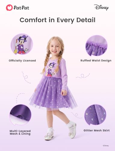 Image of Disney Girls' Tulle Tutu Dress Birthday Party Outfit Toddler to Big Kid