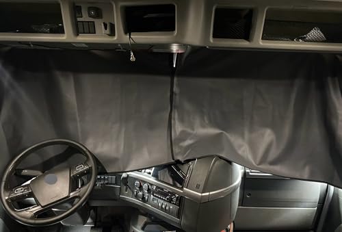 Windshield Curtains Made for Volvo VNL (2004-current) VNR -Semi Truck Sun Protection Left and Right Side-Interior Privacy Shades