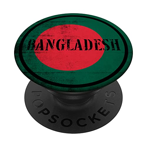 Diseño Retro Vintage Bandera Bangladesh Bangladesh PopSockets PopGrip Intercambiable