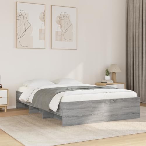 Nqyjm Sonoma - Marco de cama sin colchón (120 x 200 cm, madera, ingeniería), color gris