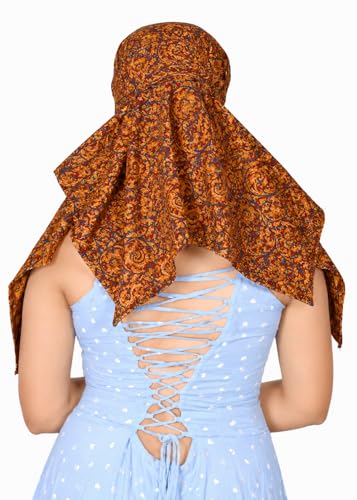 Image of Women and Girls Printed Scarf Cum Face Cover Mask Head Neck Face Safety Sun Protection Scarf Mask Head Bandana Wrap Pure Cotton Printed Stole