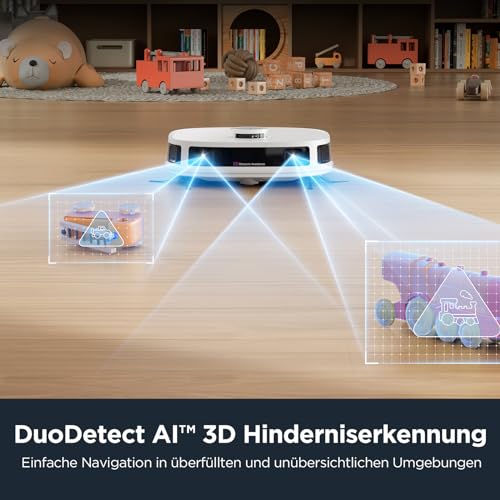 Image of Eureka J12 Ultra DE Vacuum & Mop Robot + All-in-One Station (AI 3D Obstacle Detection, Intelligent Pet Bypass, Car Carpet Detection, Ideal Against Pet Hair, App & Voice Control) White