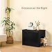 Dwanton Cat Litter Box Furniture Hidden, Cat Litter Box Enclosure, Reversible Entrance Can Be on Left or Right Side, Indoor Cabinet, Wooden Washroom, End Table, Black and Rustic Brown, 27.6