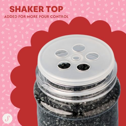 Image of Sweets Indeed Sprinkles, Edible Sprinkle Sugar Mix, Perfect for Cake Decorations, Baking, Ice Cream, Cookies, Cupcake Topper, 5 ounces (Black)