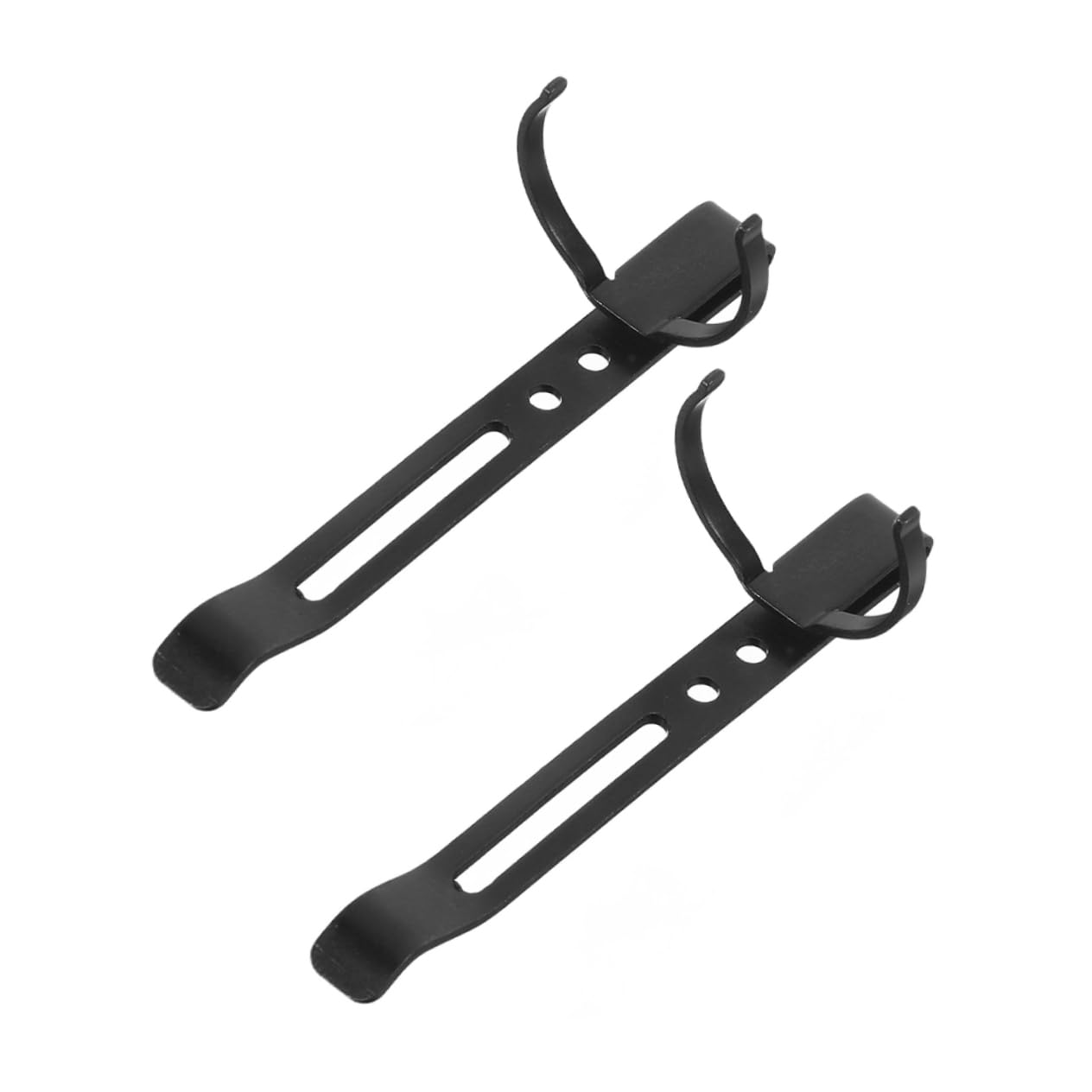 BESPORTBLE 2pcs Flashlight Holder Waist Belt Clip Heavy Duty Iron Flashlight Mount Clamp for Outdoor Camping Hiking Cycling Accessories