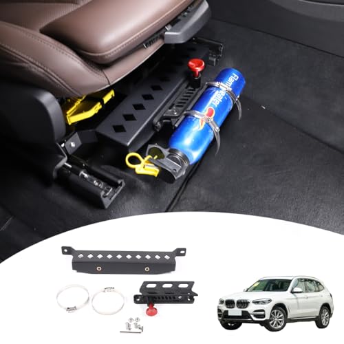 Adjustable Aluminum Fire Extinguisher Mount Holder Compatible with BMW X3 G01 2018-2023 Car Co-Pilot Under Seat Quick Release Roll Bar Fire Extinguisher Mount Bracket