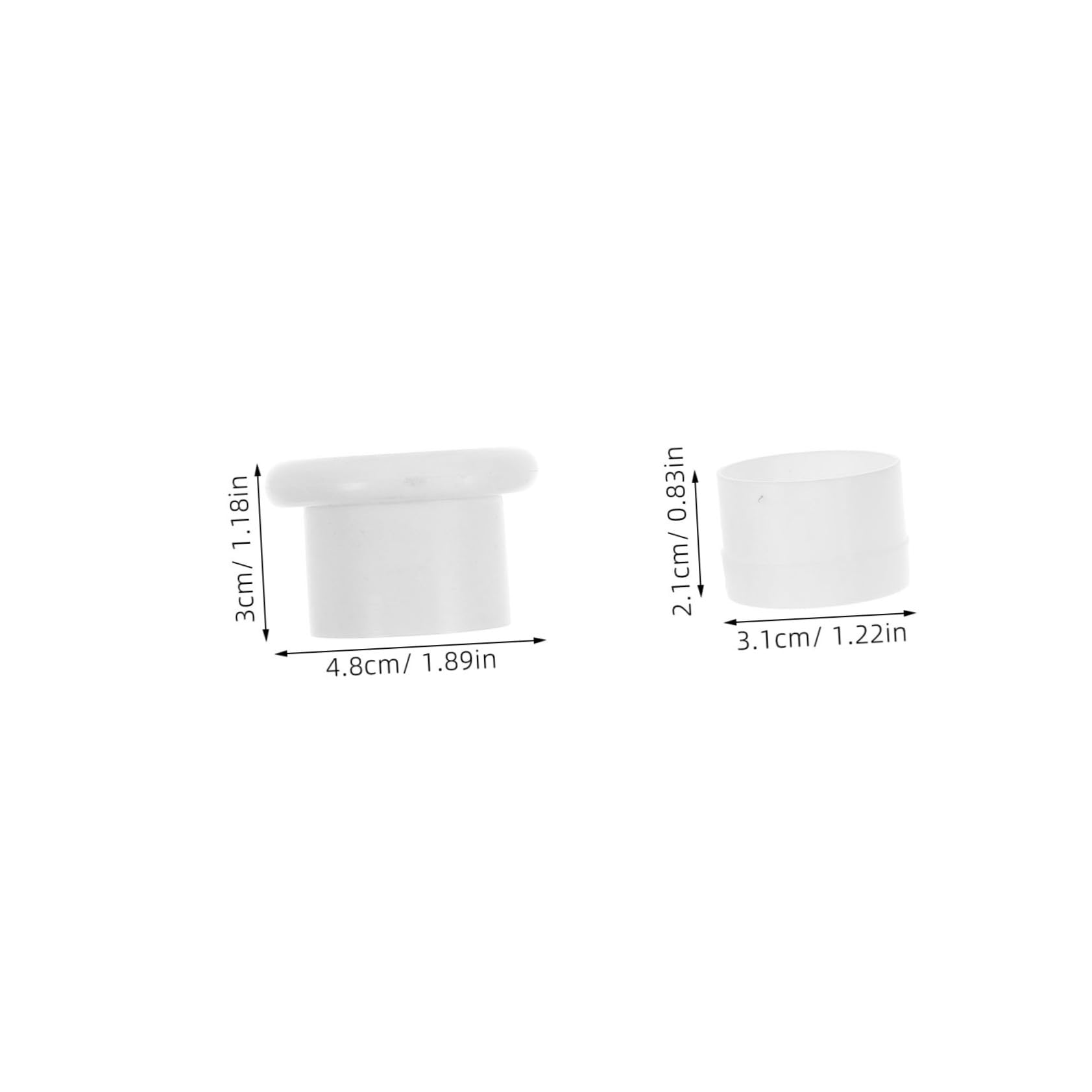Lot de 5 embouts de tringle en plastique C – Convient aux tringles Idéal pour placard et douche et utilisation en intérieur