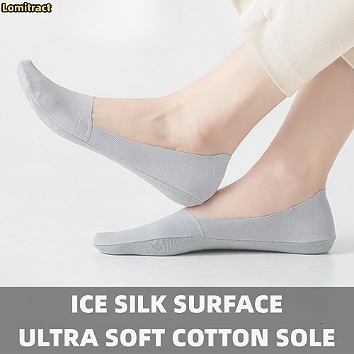 Image of Lomitract Thin No Show Socks (Women 5-12), Made of Ice Silk Surface on the Surface & Cotton on the Bottom