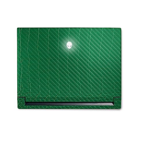 Image of MightySkins Carbon Fiber Skin Compatible with Alienware M18 R1 (2023) Full Wrap Kit - Alligator | Protective, Durable Textured Carbon Fiber Finish | Easy to Apply & Change Styles | Made in The USA