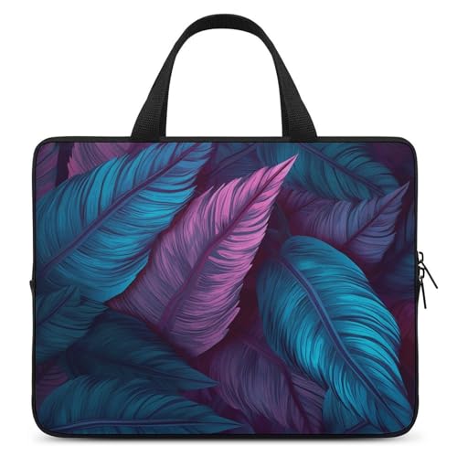 Bolso bandolera para laptop 17 pulgadas morado y azul miniatura 1