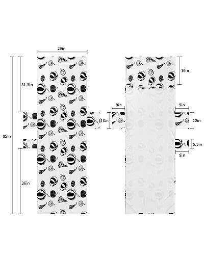 Minimalist Pumpkin, Beach Lounge Chair Towel Cover, Soft Chaise Lounge Towel with Side Pockets Patio Pool Chairs Cover for Beach/Pool Sunbathing 29x85 Geometric White Black Fall Thanksgiving