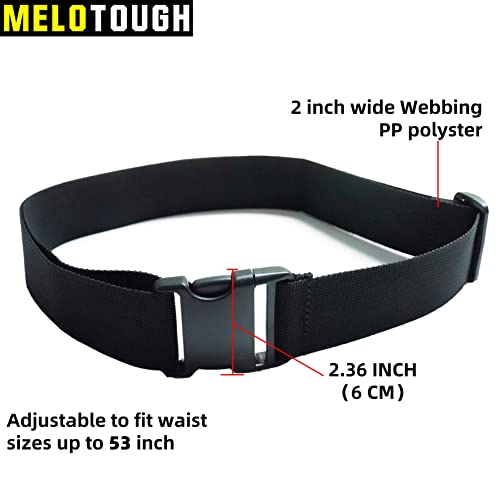 Melotough Tool Web Work Belt Buckle 2 Inch Inch Wide Belt Black Simple Style For Woodworkers And Contractors thumb #1