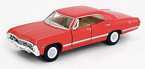 Modelo a escala 1:43 compatible Chevrolet Impala 1967 rojo miniatura 1