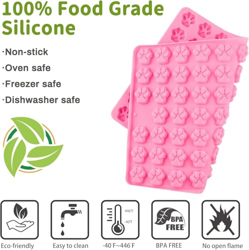 Socluer Backmatte Hundekekse 2 Stück Silikonformen für Hundeleckerlies und Katzenleckerli, Hundekekse Backform für DIY Keks, Schokolade, Kekse, Eiswürfel, Süßigkeiten