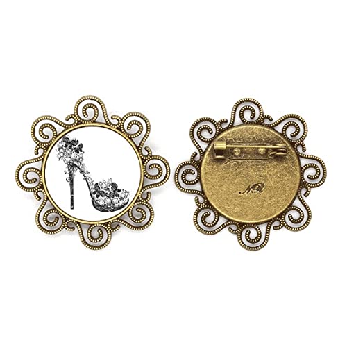 Zapatos de tacón alto con flores para niñas con suela estable y cómoda Medium