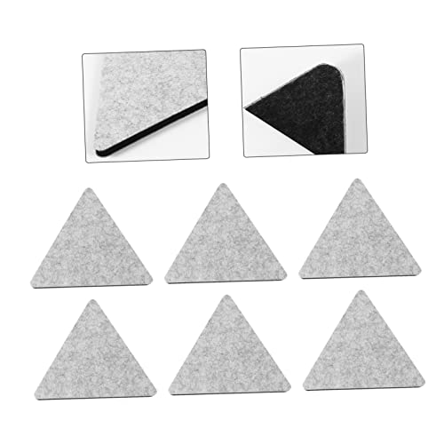 Vaguelly 12 piezas Paneles acústicos triangulares adhesivos grises para absorción de sonido y decoración de pared para dormitorio y estudio miniatura 6