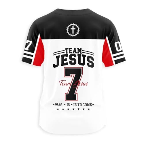 Camiseta Oversized de Béisbol Christian para Mujer y Hombre con Malla, Estilo Deportivo, Gráfico Team Jesus, Religiosa y Transpirable miniatura 4