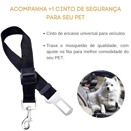 Capa Protetora Pet Para Carro Impermeável Banco Cães E Gatos (Preto)