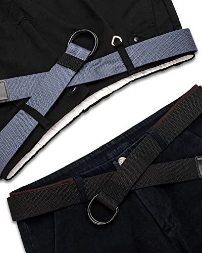 Canvas Web Belt for Men Women, Casual Double D Ring Belt 1 1/2" Wide3
