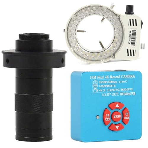 ラボ用顕微鏡アクセサリー 1080P 48MP 55MP USB産業用電子デジタル三眼顕微鏡カメラ(I 130x Lens with led)