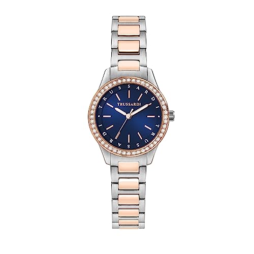 Trussardi T-SKY Orologio Donna Solo tempo in Acciaio, PVD Oro Rosa, Cristalli - R2453151507