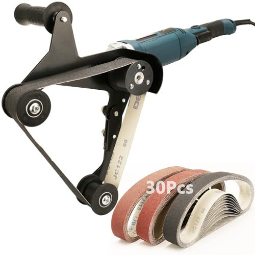 Rocsuk Pipe Belt Sander - 1280W Industrial Grade Pipe Tube Polishing Sandingwith 6 Variable Speeds Suitable for Polishing Various Circular Pipe Materials Woodworking and Metal Rust Removal.