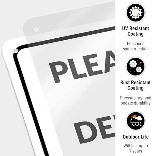 Image of Package Delivery Sign, Delivery Instructions Open Gate and Leave Delivery Inside Sign, 10x14 Inches, Rust Free .040 Aluminum, Fade Resistant, Made in USA