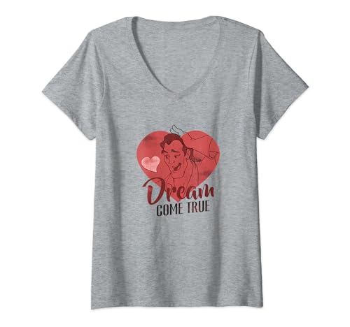 T-shirt col V Gaston Disney Villains Saint-Valentin pour femme