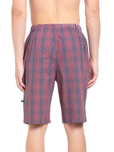 Image of Jockey 9005 Men's Super Combed Mercerized Cotton Woven Fabric Regular Fit Printed Bermuda with Side Pockets