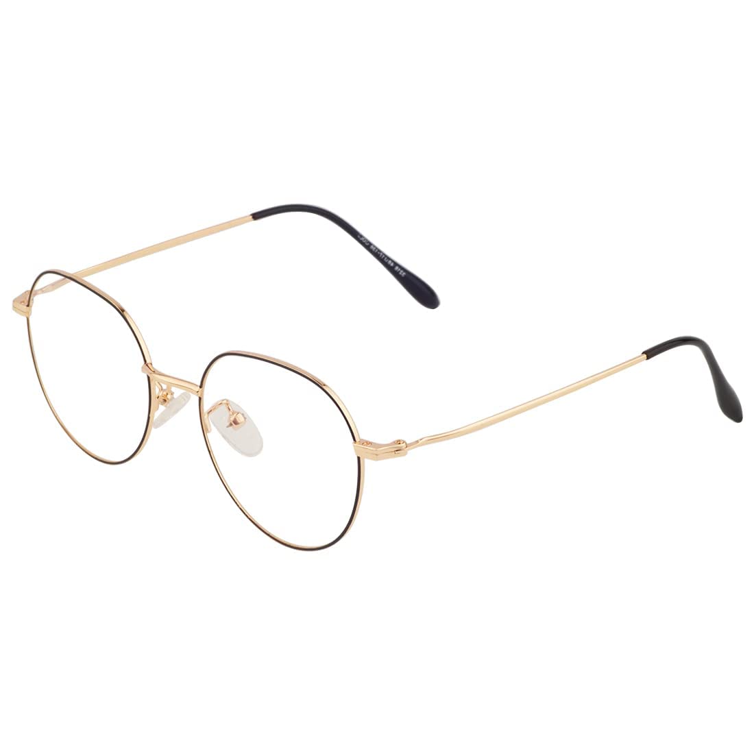 Roshfort Unisex Round Zero Power Bluecut & Antiglare Computer Eyeglasses Blueray Blocking UV Protected Computer Glasses Frame For Men & Women SIZE MEDIUM 51MM (Gold Black) (B09K5RXR9C) Amazon Price History, Amazon Price Tracker