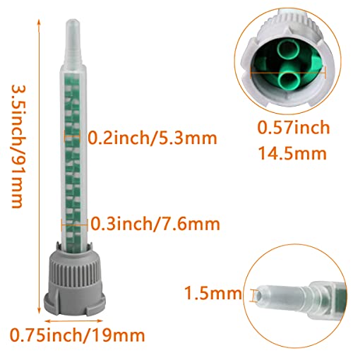 20 Pieces Epoxy Adhesive Mixing Nozzle Tip Resin Mixer Adhesive Gun Applicatior For 50Ml/1.7Oz(1:1Ratio) #TOP3
