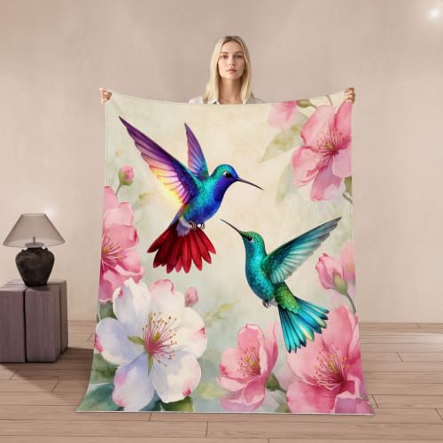 Couverture colibri douce plaid polaire chaleureux pour réconforter toute la famille - 2