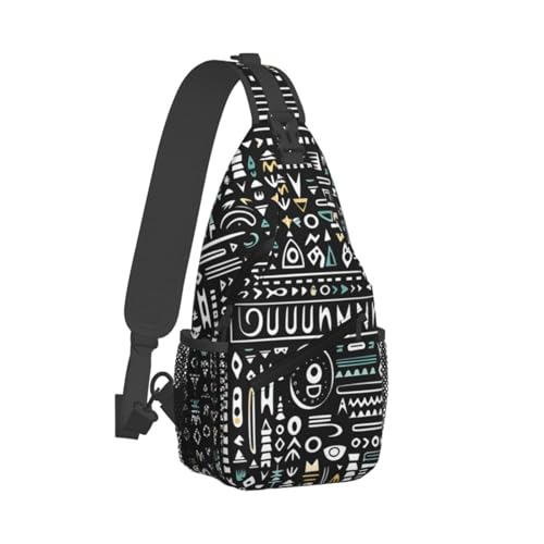 Bolso tipo sling para mujer y hombre negro miniatura 7