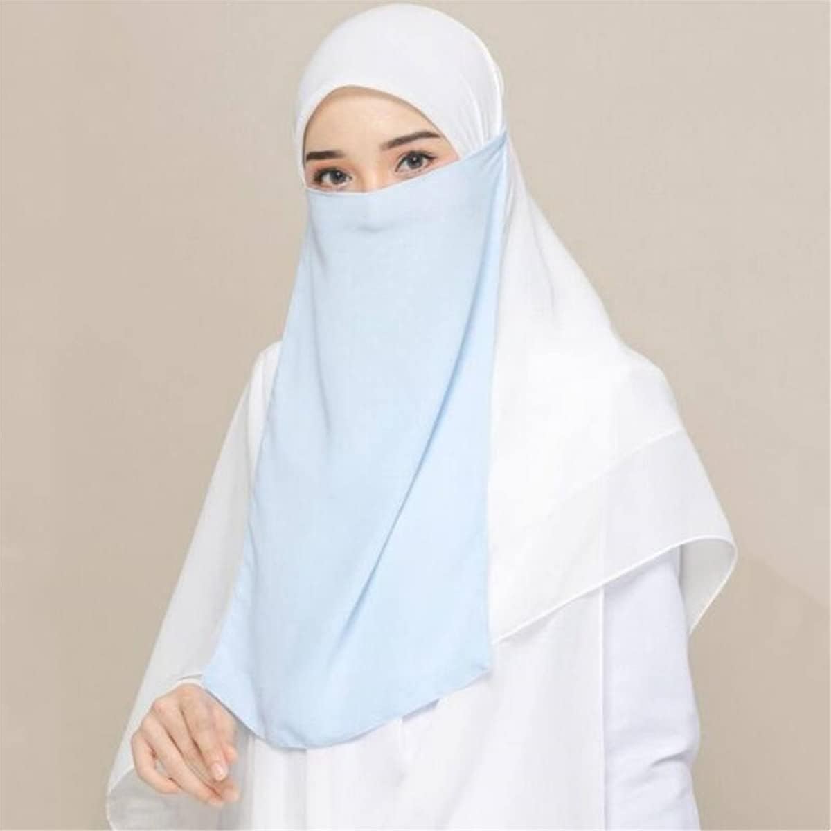 SYANKANGXIAO Women Half Niqab Veil for Muslim Islamic Face Cover Burqa Khimar Hijab