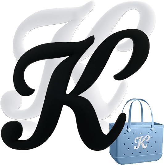 Yeesabella2 PCS Decorative Lettering Charms for Bogg Bag, Insert Alphabet 3D Lettering Accessories, Decorative Bogg Bag Charms for Personalizing Handbag DIY