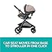 Evenflo Pivot Modular Travel System with LiteMax Infant Car Seat (Desert Tan)