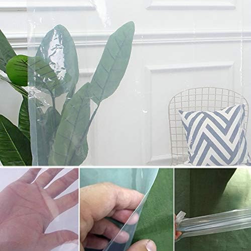 VIGAN Transparent PVC Tarpaulin Tent Cover Windows Windproof Waterproof Garden Tarp (2MX6M)