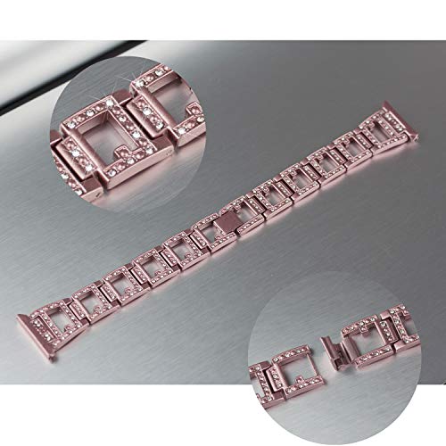 Pulseiras Bling Bling da Mtozon compatíveis com Fitbit Versa 2/Versa lite/Versa para mulheres, Pulse