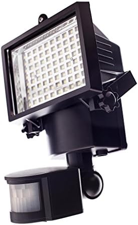 Qualitus The Super Bright 80 LED Waterproof Solar Powered Security Lights with Motion Sensor for Outdoor Garden Yard (1, Black)