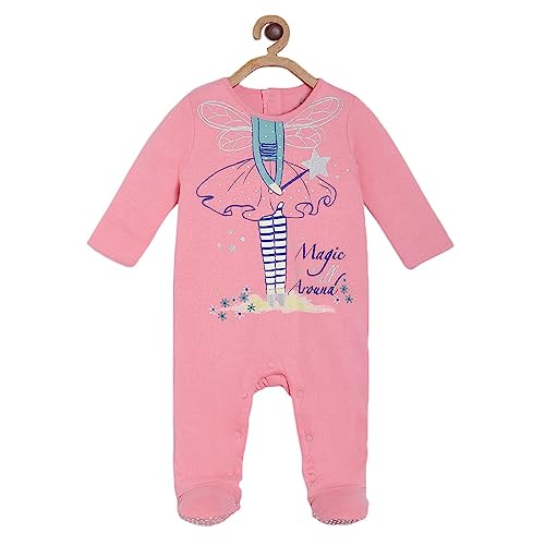Image of miniklub Baby Girl Sleep Suit Red