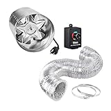 iPower 6 Inch 240 CFM Inline Duct Vent Blower Booster Fan with Exhaust Variable Speed Adjuster and...