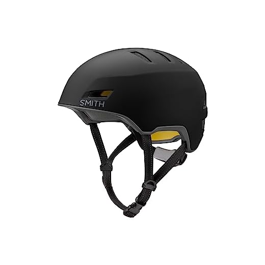 SMITH Express Cycling Helmet – Adult Road Bike Helmet with MIPS Technology – Lightweight Impact Protection for Men & Women – Removable Visor + Integrated Rear Light – Black/Matte Cement, Medium